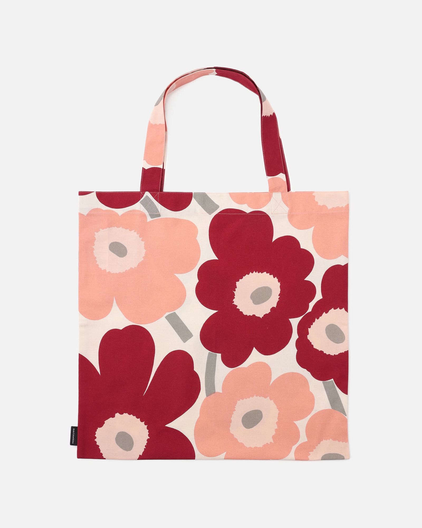 【アジア限定】 Pieni Unikko / ファブリックバッグ / 44x43cm / レッド / ピンク