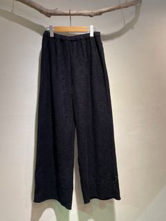 インドレースワイドパンツ / ワイドパンツ/ ブラック