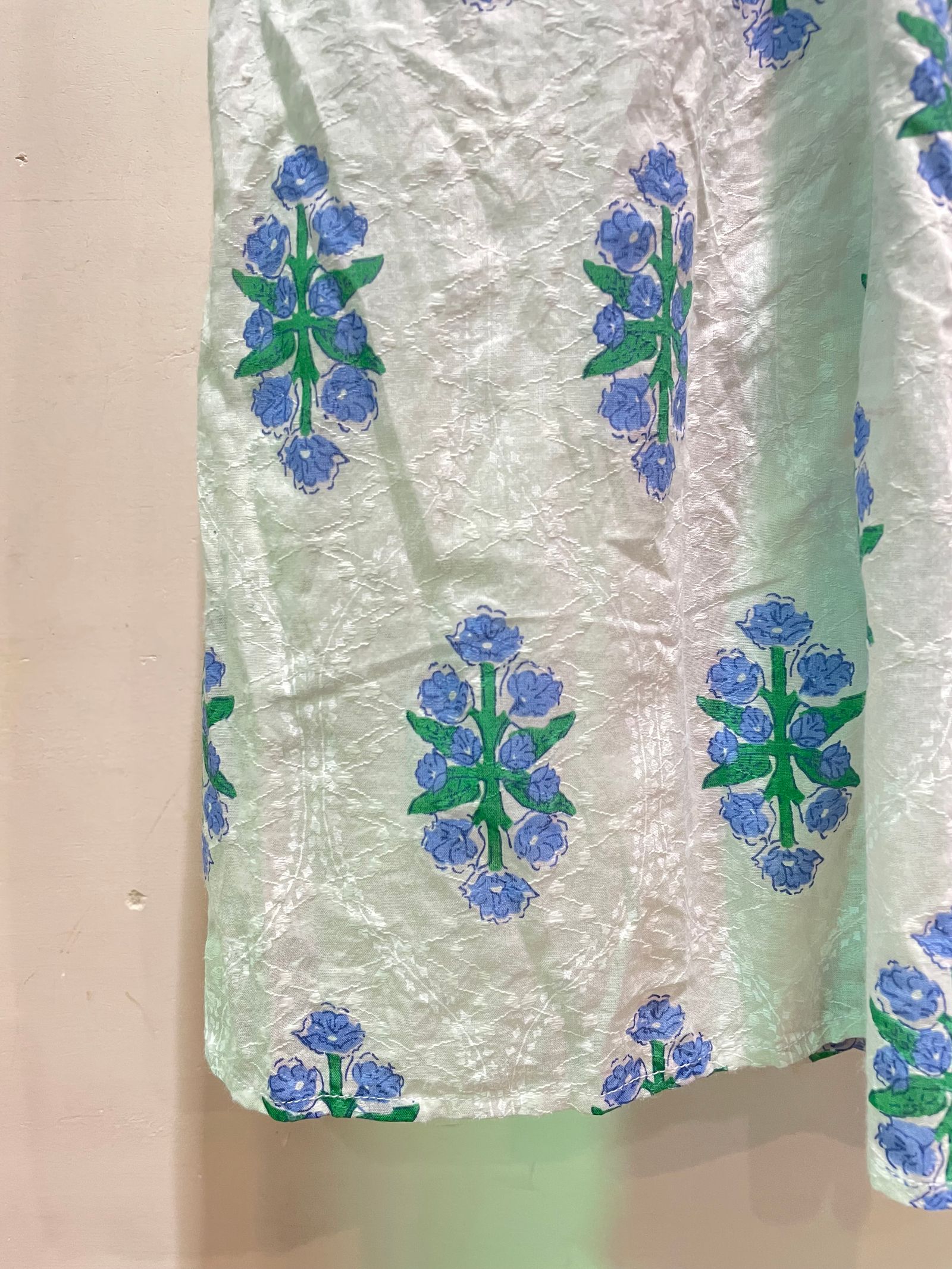 Cotton Jacquard Iberis Print Embroidery Sleeveless Dress / ノースリーブワンピース / ホワイト