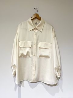 Bed&Breakfast / Satin LRM Shirts / サテンシャツ / オフホワイト