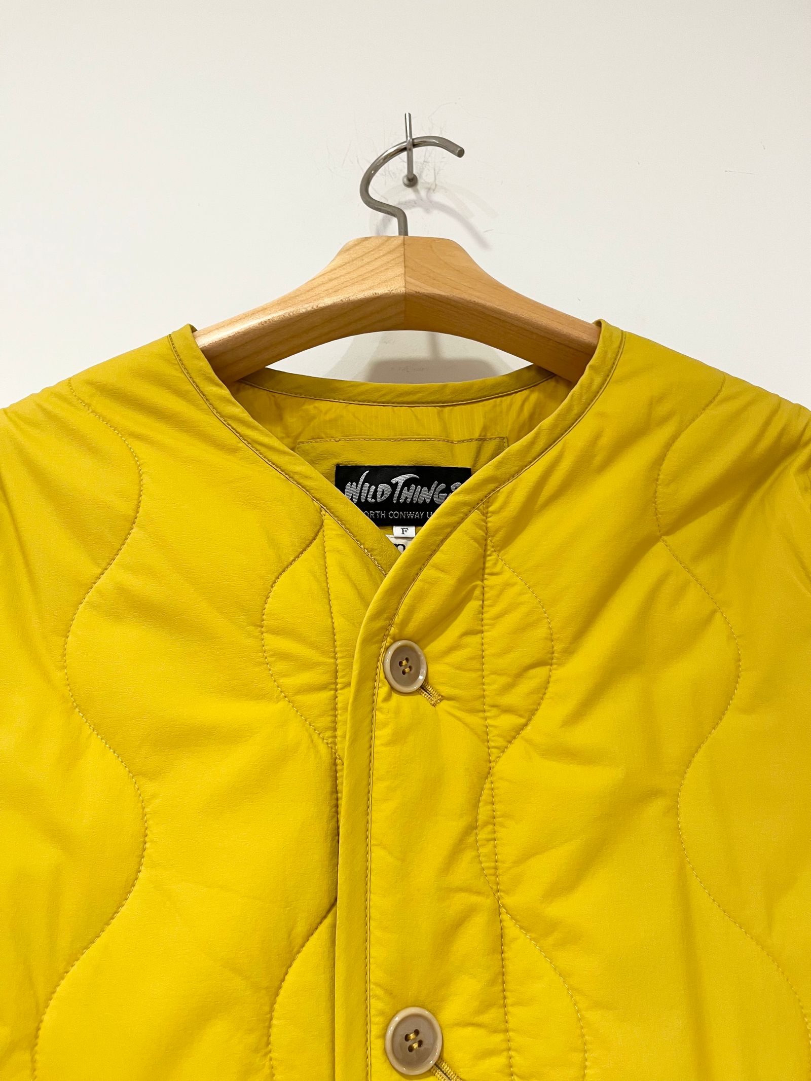 【WILD THINGS × unfil 】quilted nylon 2way jacket / キルティングジャケット / イエロー / マスタード
