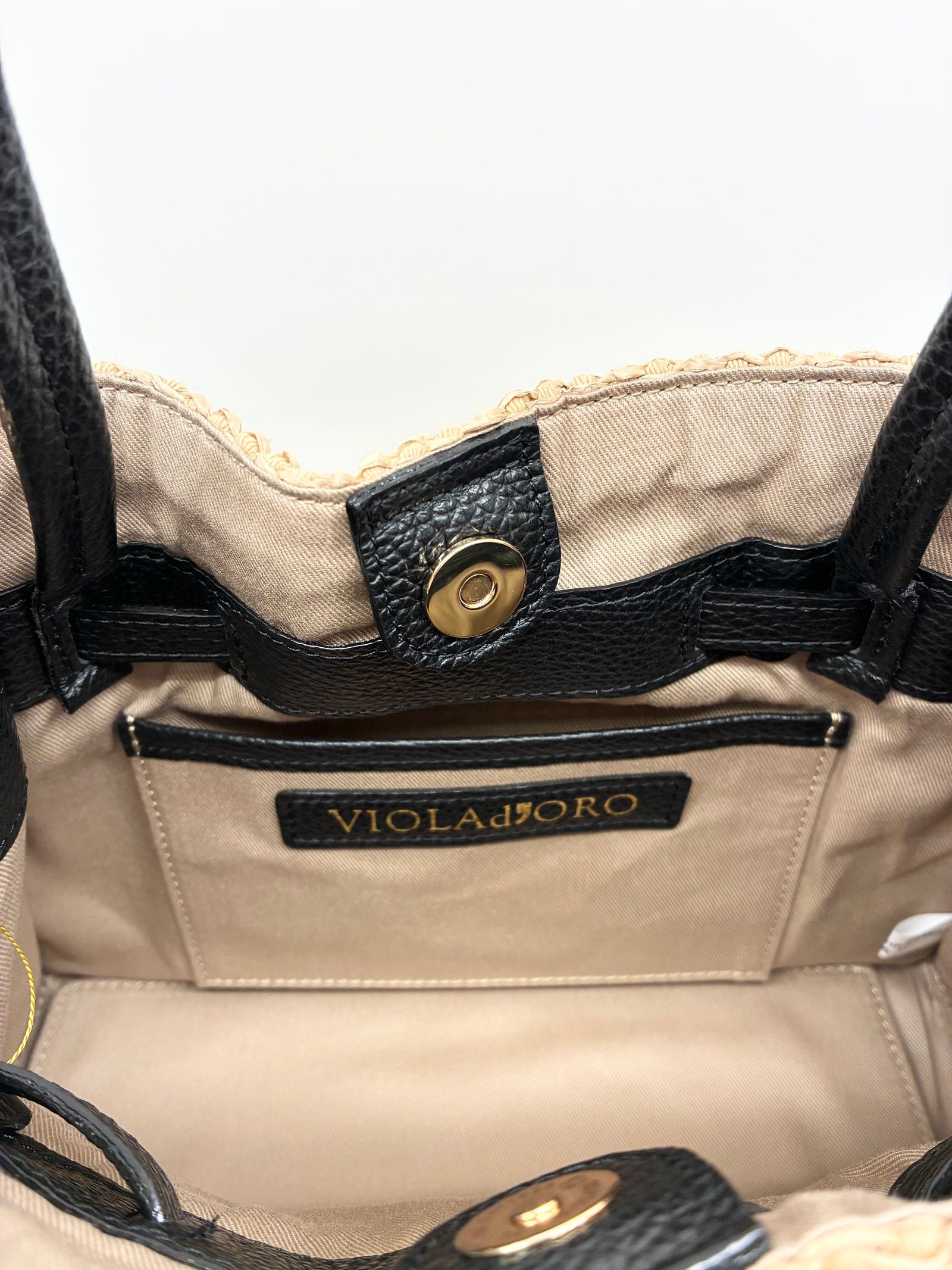 SANDRO / ベルト付きかごバッグ / ナチュラル / ブラック