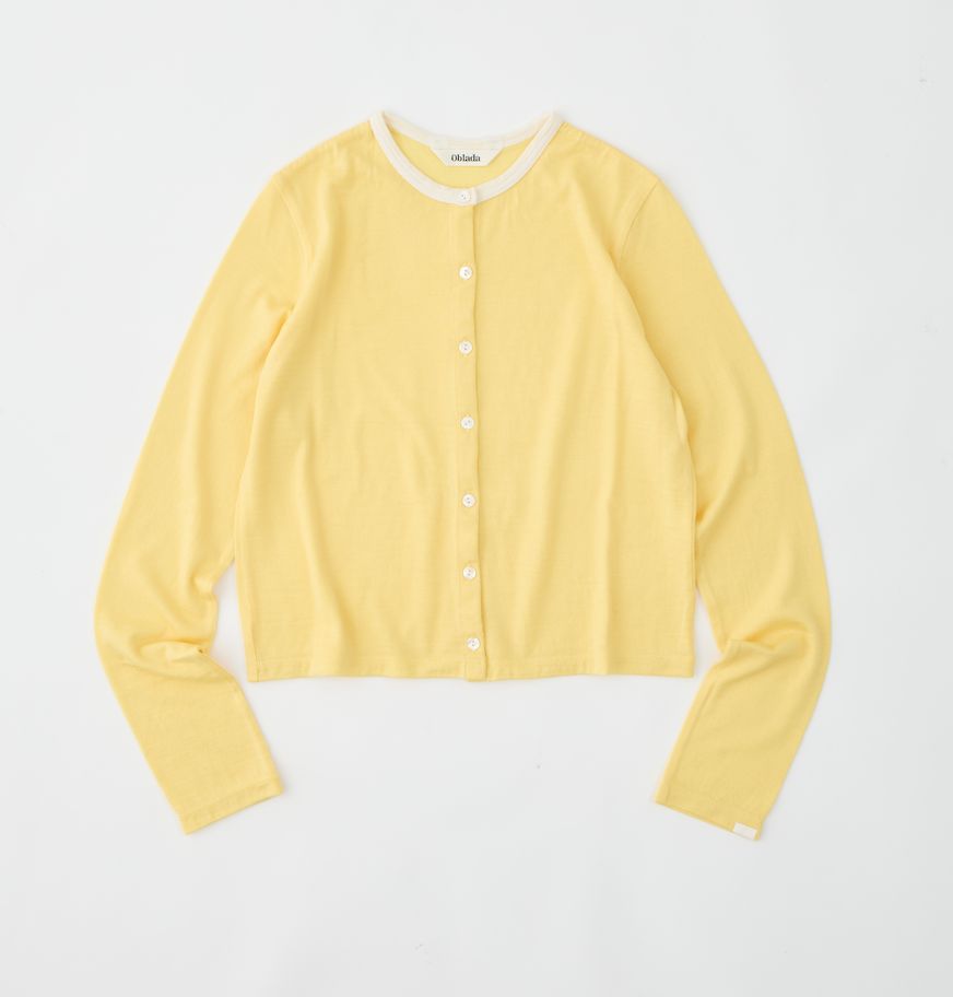 WOOL CARDIGAN / シアーカーディガン / イエロー