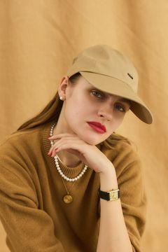 OBLADA CAP / ロゴ刺しゅうキャップ / ベージュ