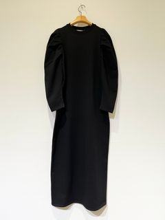 【ラスト1点】SHIRRING DRESS / シャーリングワンピース / パフスリーブ / ブラック