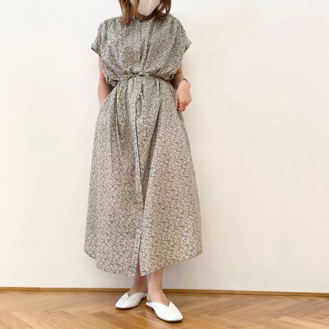 PASSIONE 一枚でかわいい花柄シャツワンピース