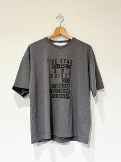 FIVE STARTシャツ / プリントTシャツ / チャコールグレー
