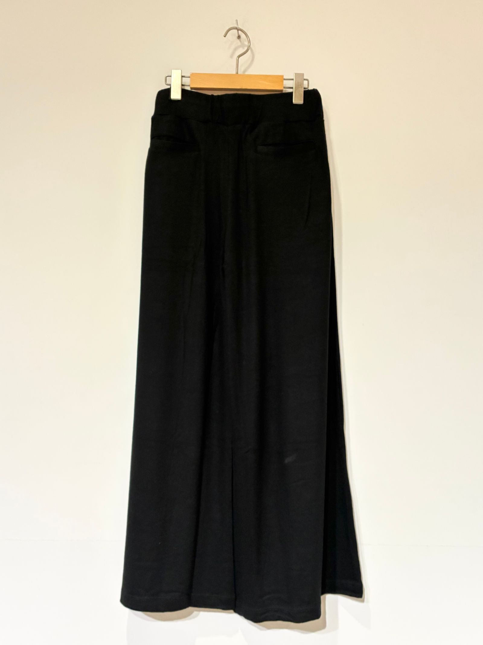 ブラッシュドセーター ワイドパンツ / ニットパンツ / ブラック