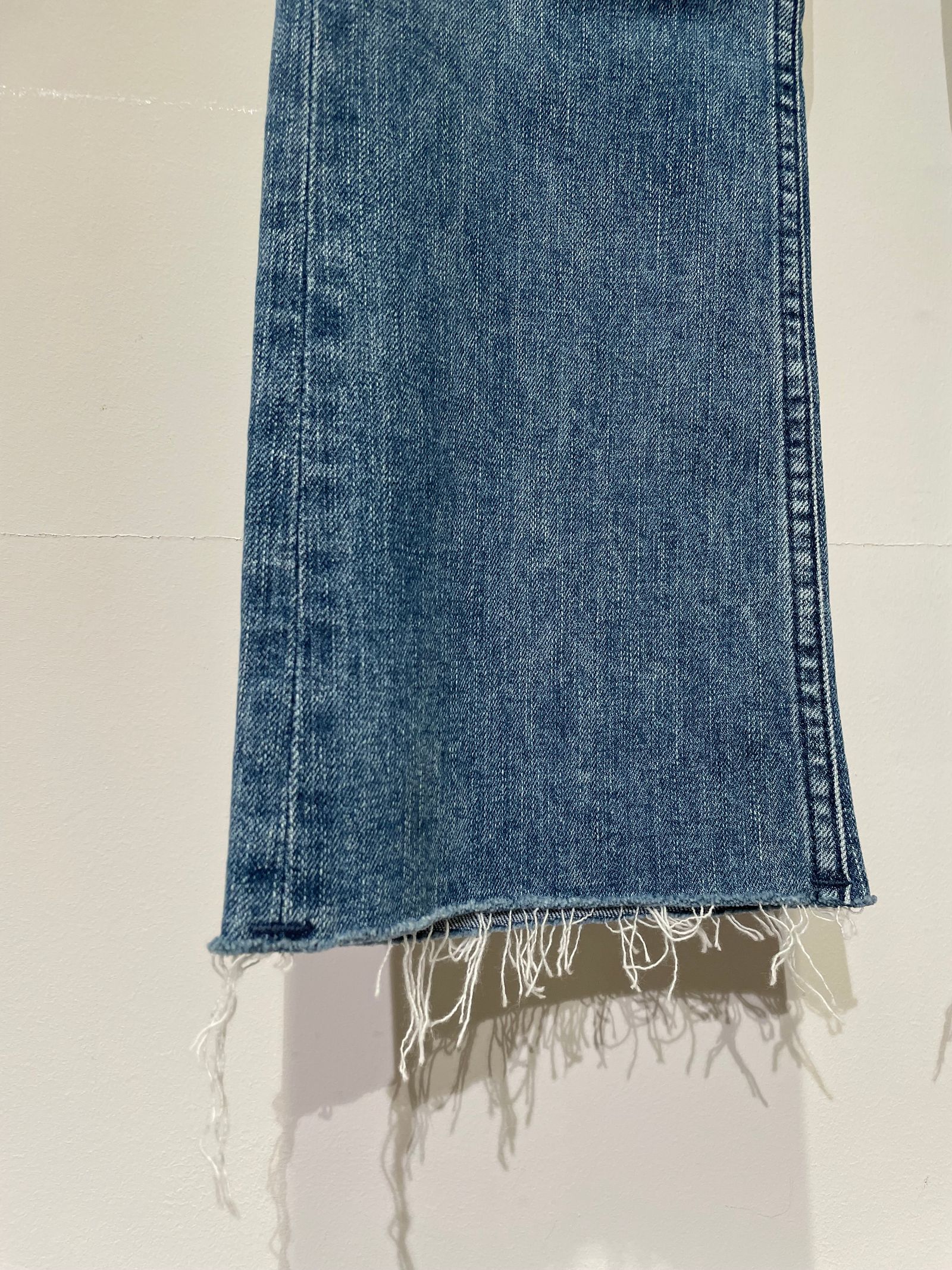 セミフレア / カットオフデニム / ブルー