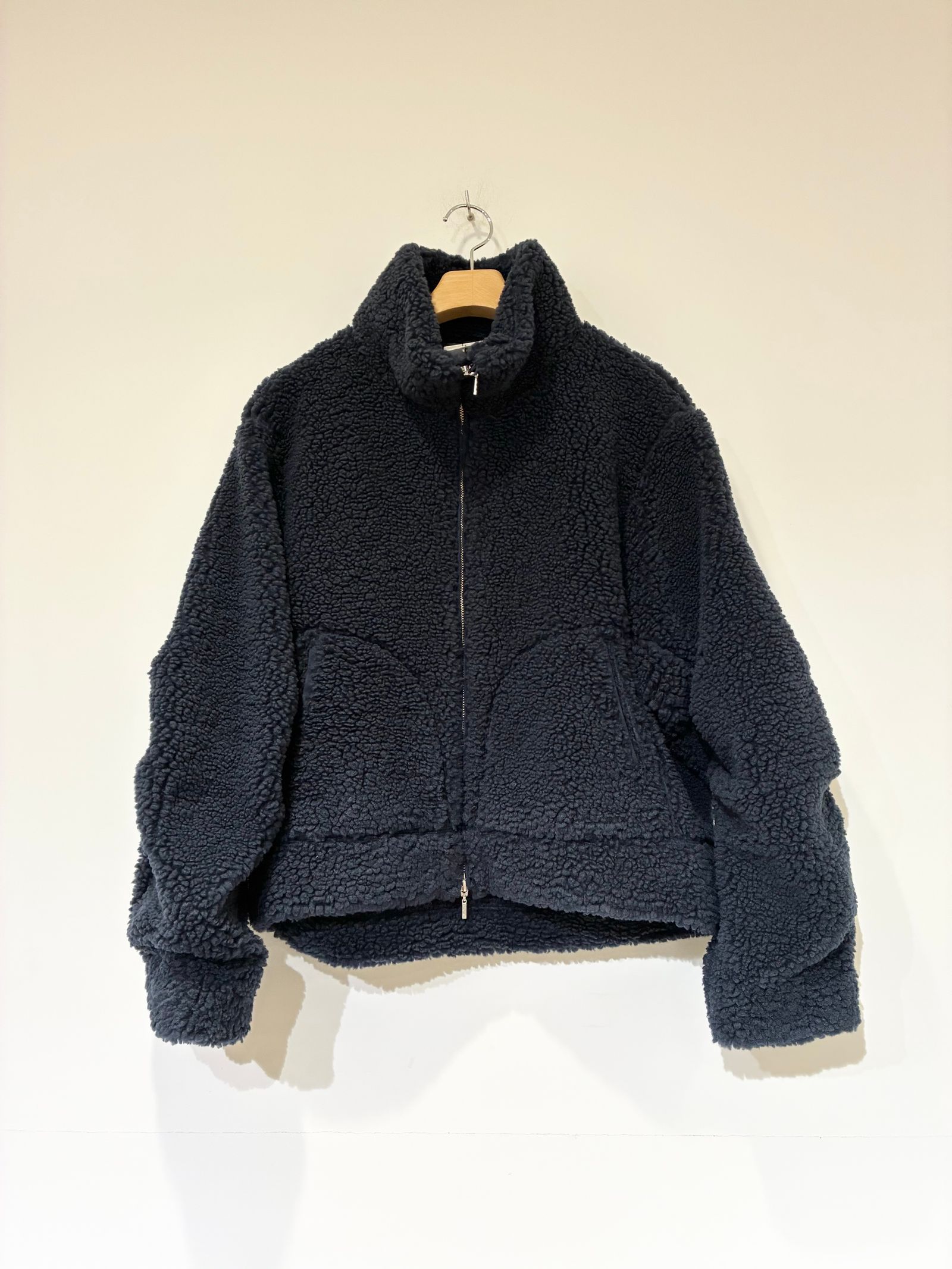 エコペルボア ボンバージャケット / ボアブルゾン / ネイビー