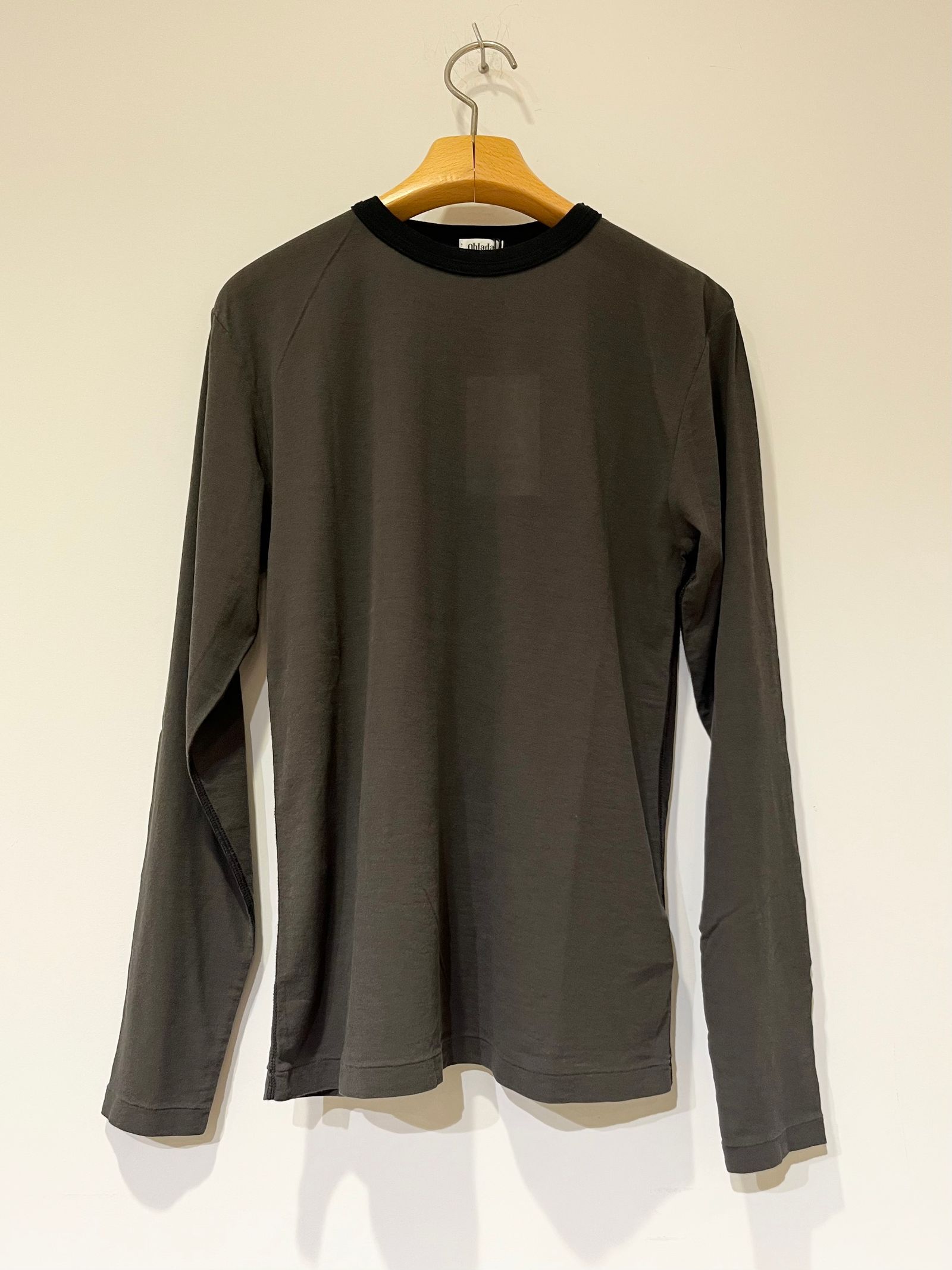 SHEER LONG SLEEVE TEE / シアーロンT / チャコールグレー