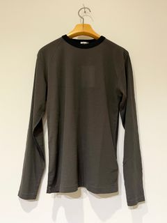 SHEER LONG SLEEVE TEE / シアーロンT / チャコールグレー
