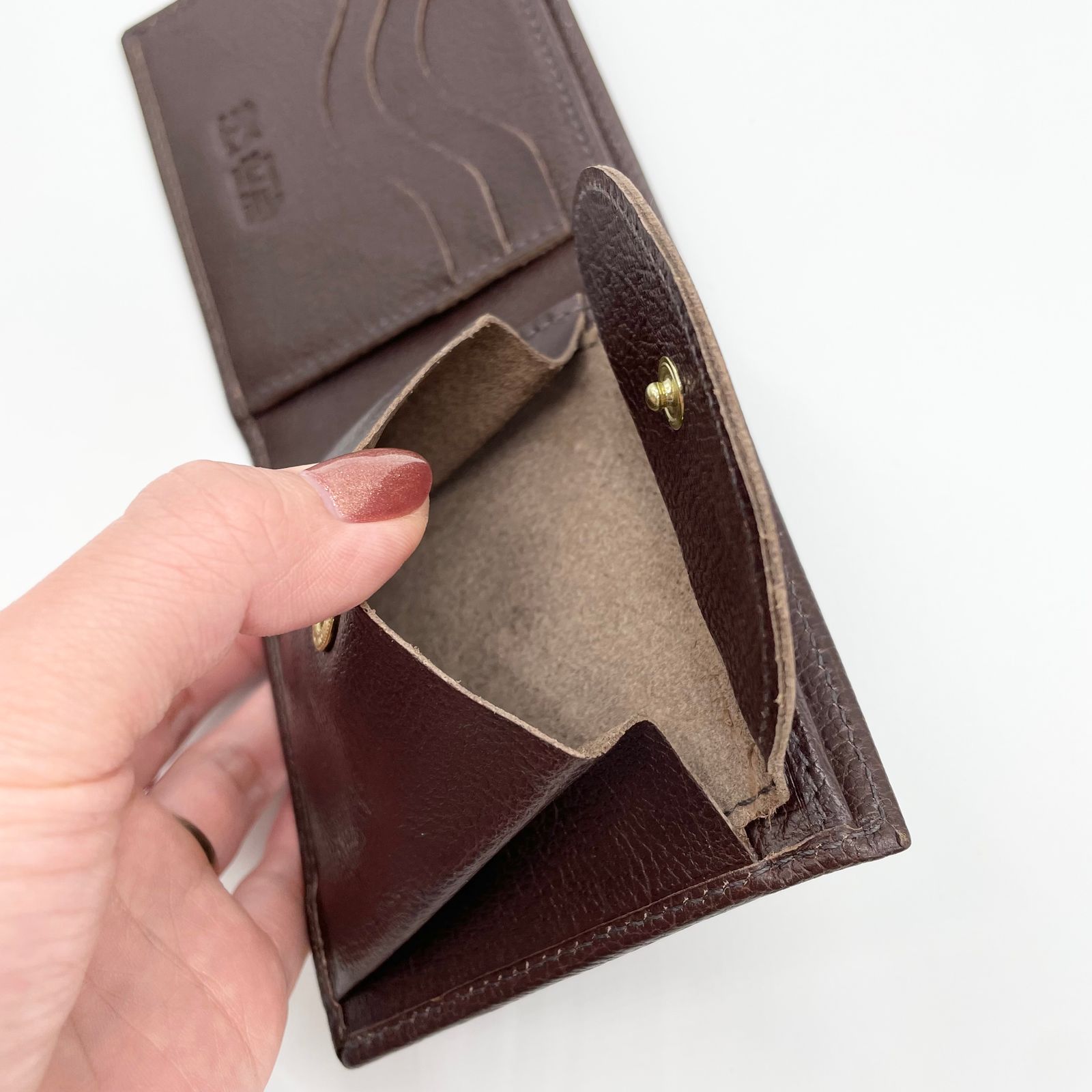 レザー二つ折り財布