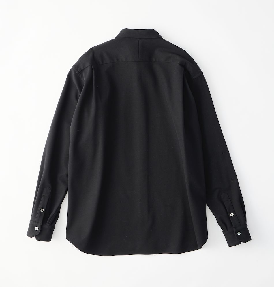 JERSEY AUTHENTIC SHIRT / ジャージーオーバーサイズシャツ / ブラック