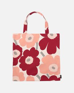 【アジア限定】 Pieni Unikko / ファブリックバッグ / 44x43cm / レッド / ピンク