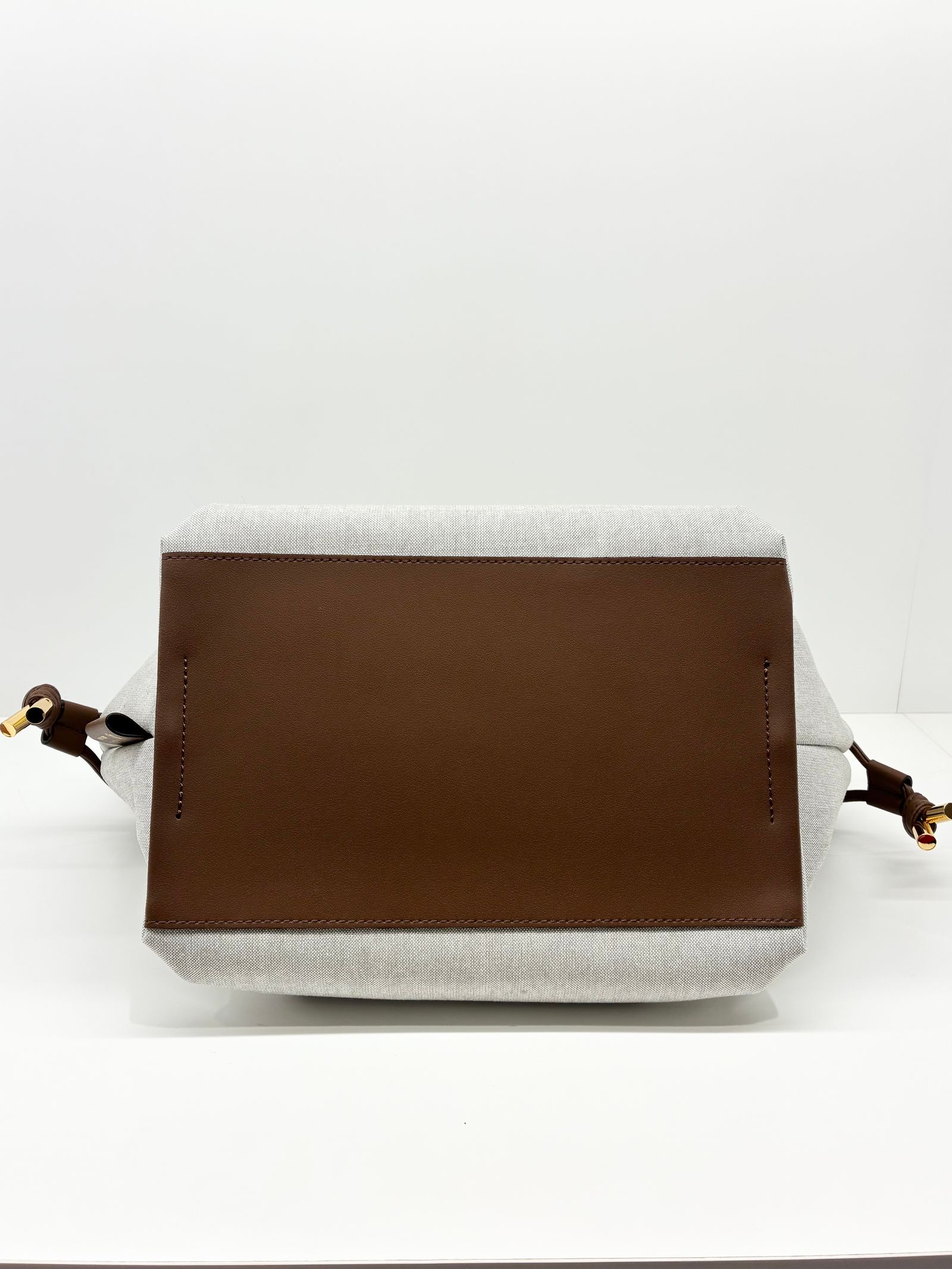 CAMPER / レザーコードキャンバスバッグ / ブラウン