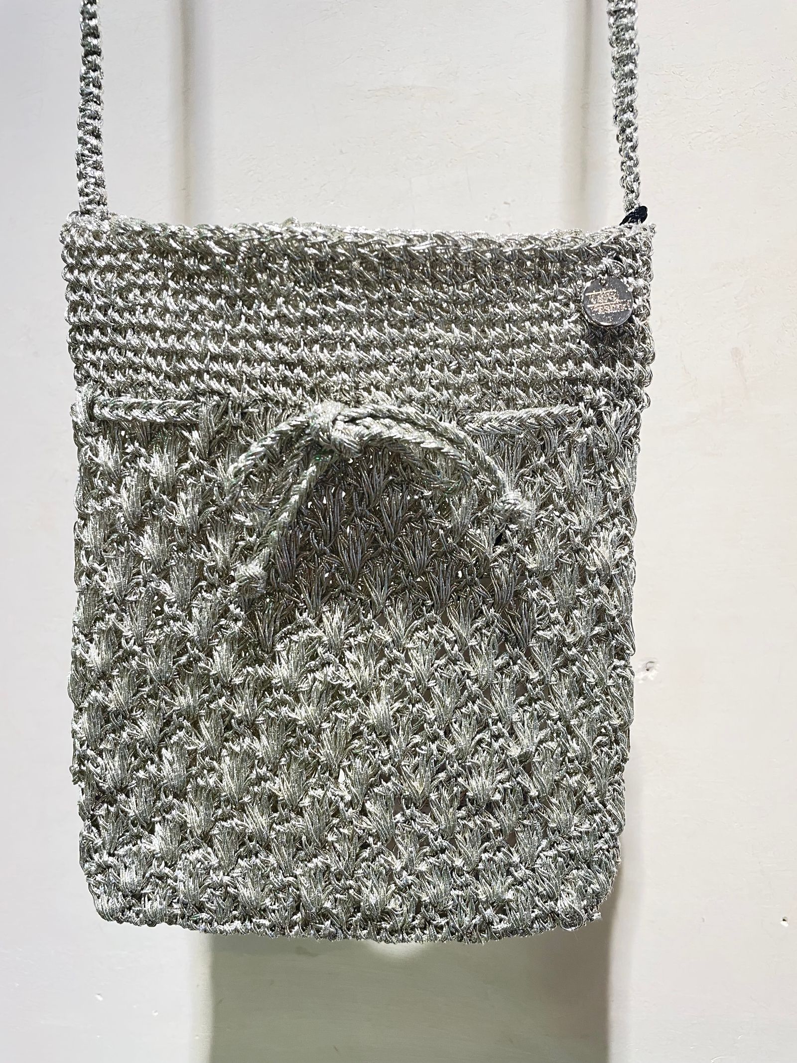 Metallic Macrame Sacoche Bag / サコッシュバッグ / シルバーゴールド