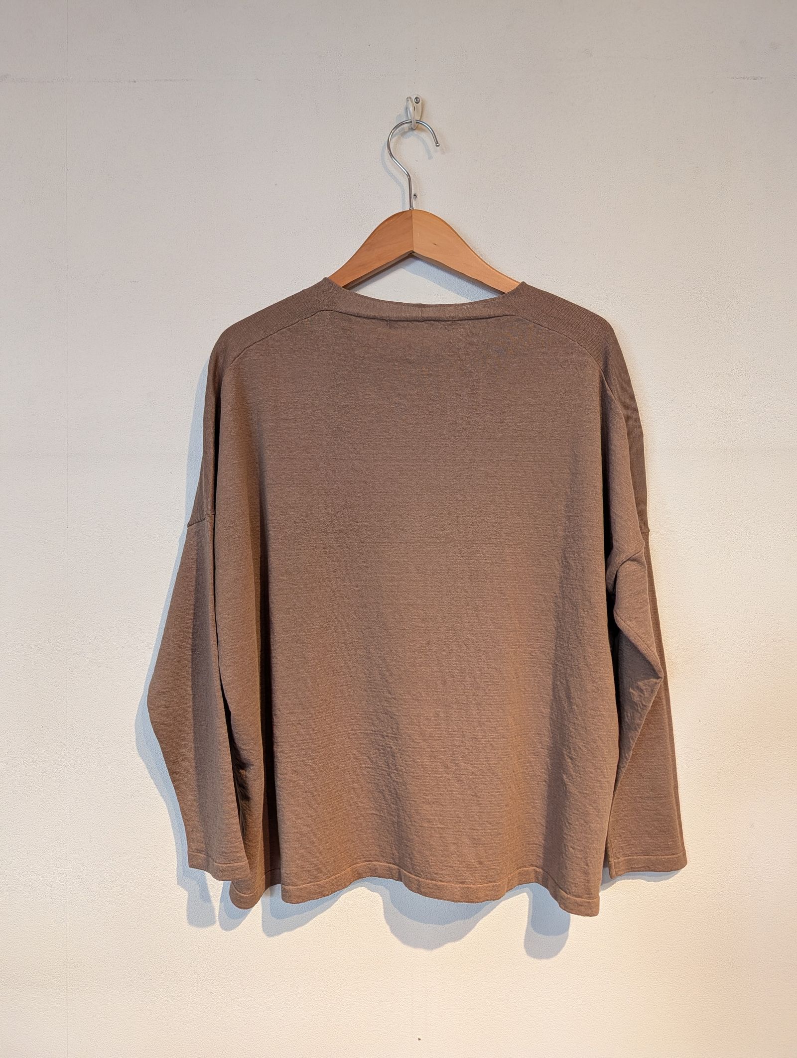 hemp cotton pullover / コットンニット / アンバー