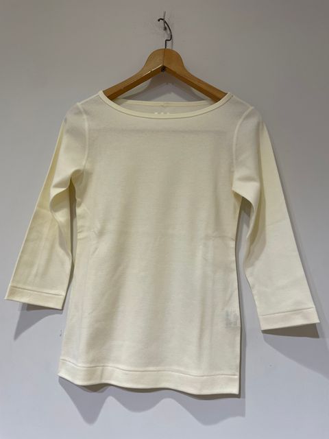 ジンジャー 七分袖 / ボートネックカットソー / エクリュ