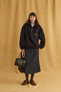 DOT EASY SKIRT / ドットスカート / ネイビー