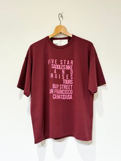FIVE STARTシャツ / プリントTシャツ / ボルドー