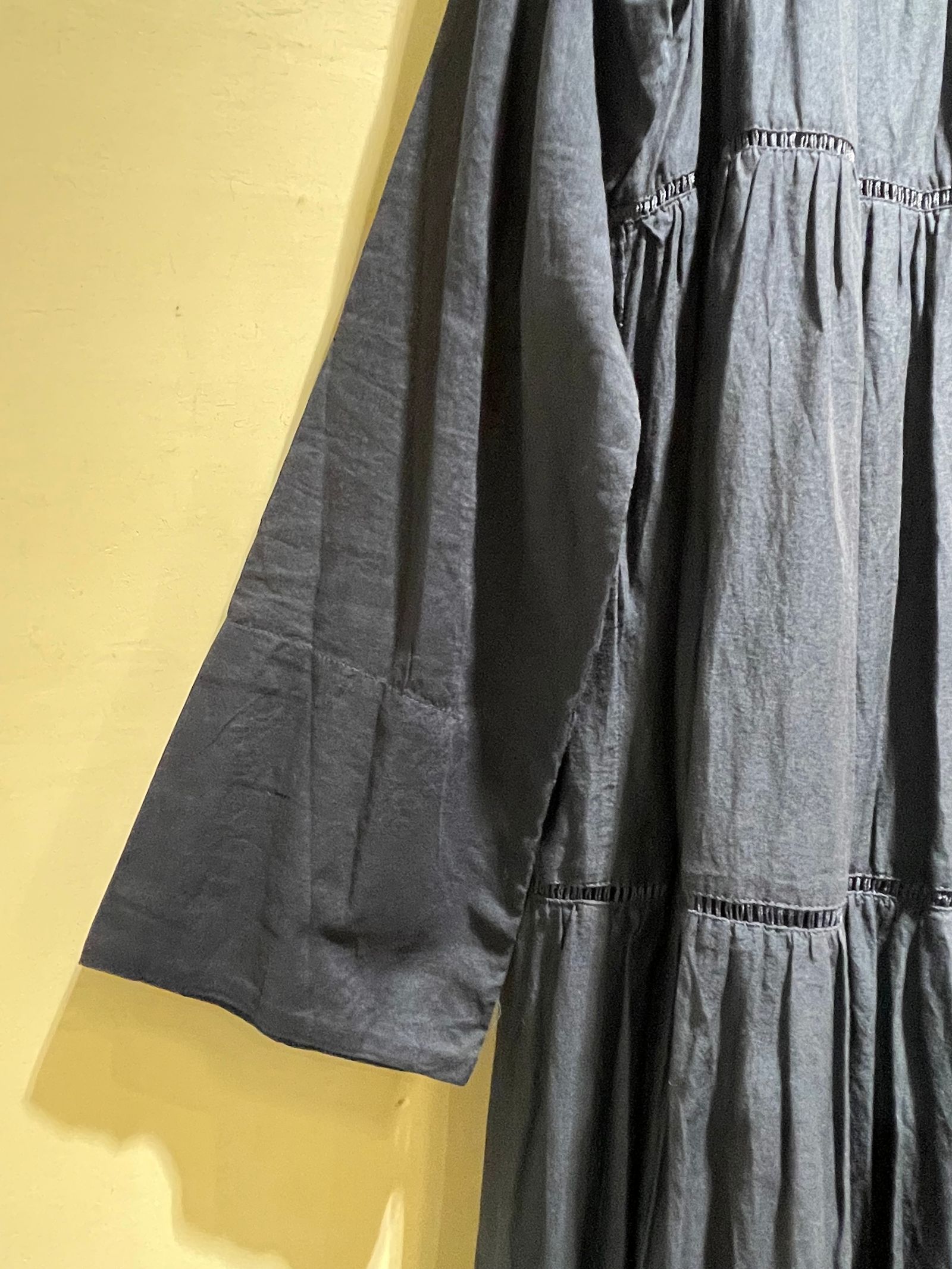 Cotton Voile Tiered Maxi Dress / ティアードマキシワンピース / ネイビー