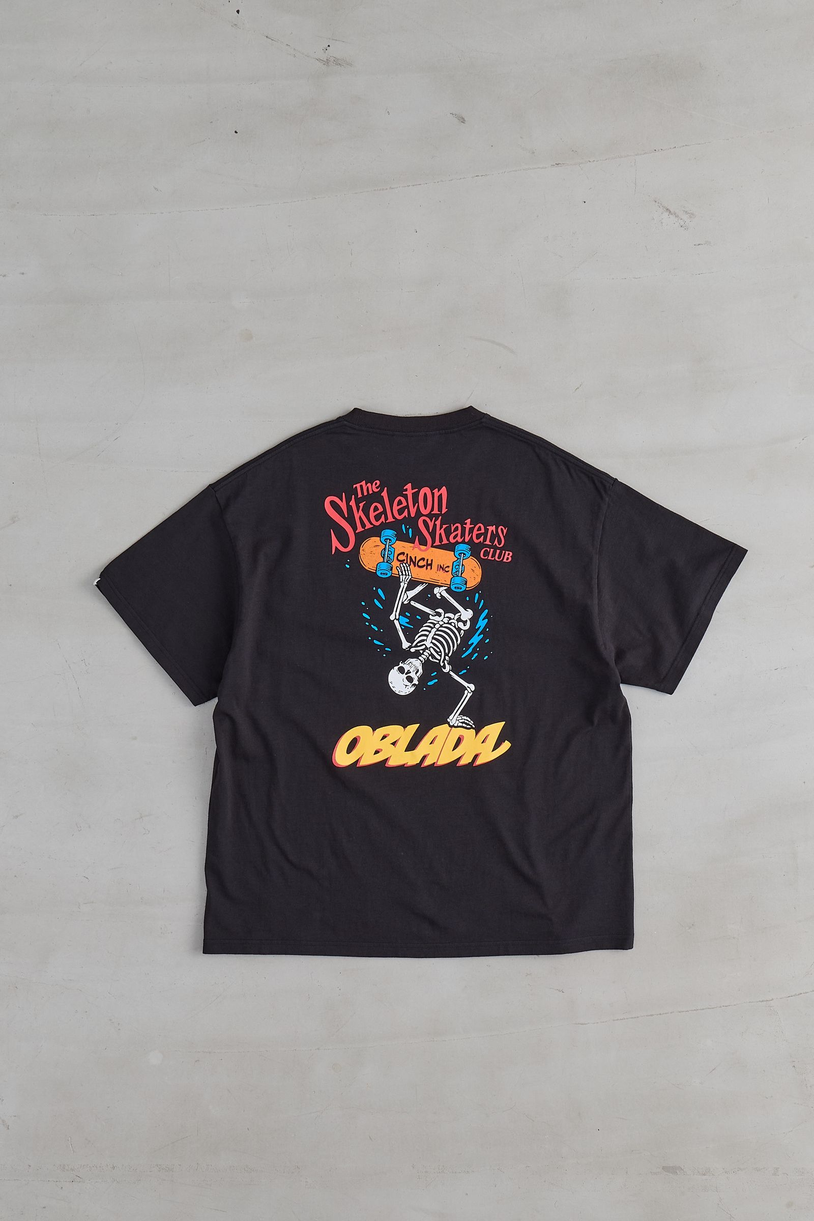 SKELETON TEE / バックプリントTシャツ / ブラック