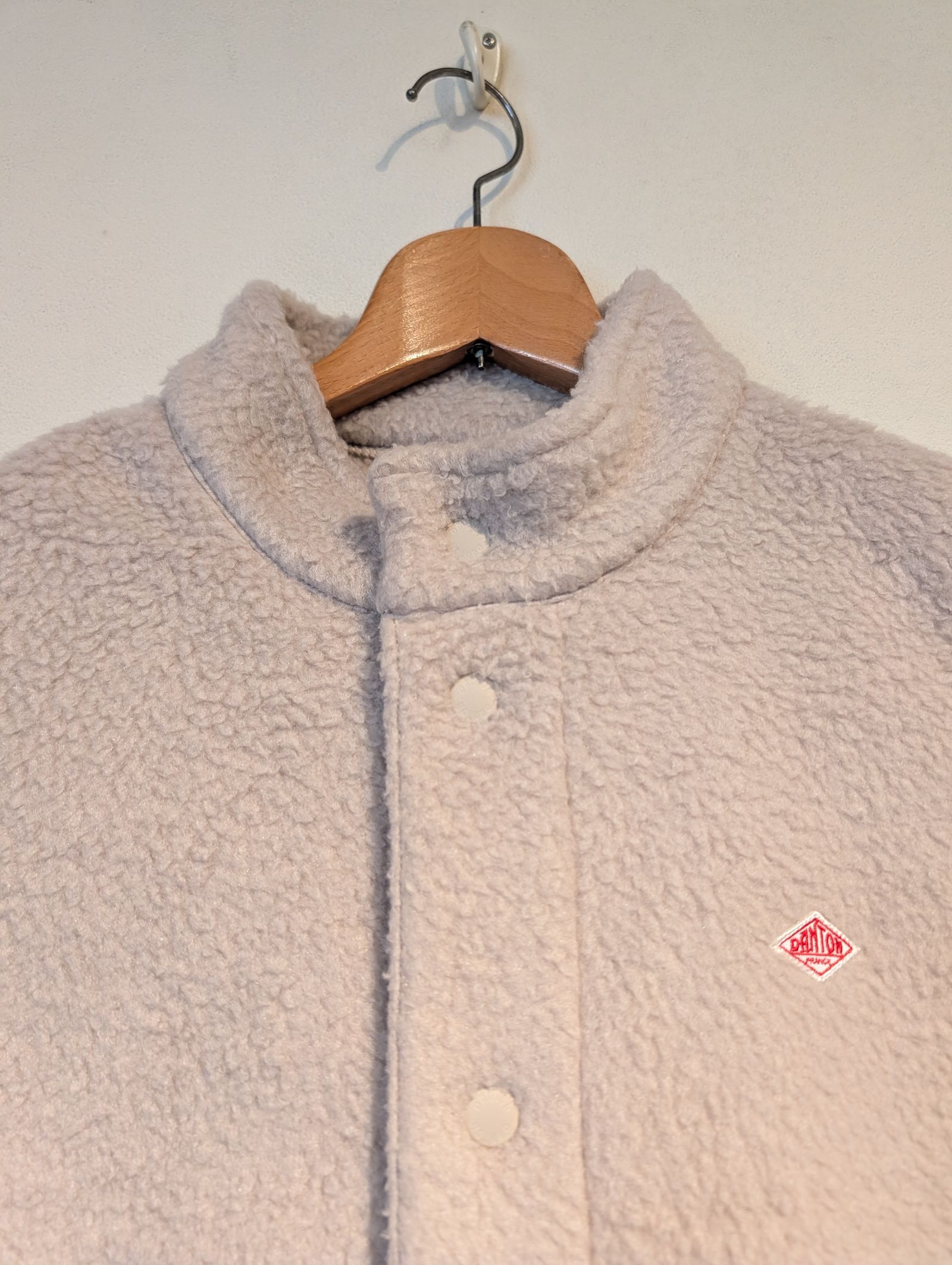 Women's Double Face Boa Stand Collar Vest / ボアスタンドカラーベスト / ベージュ