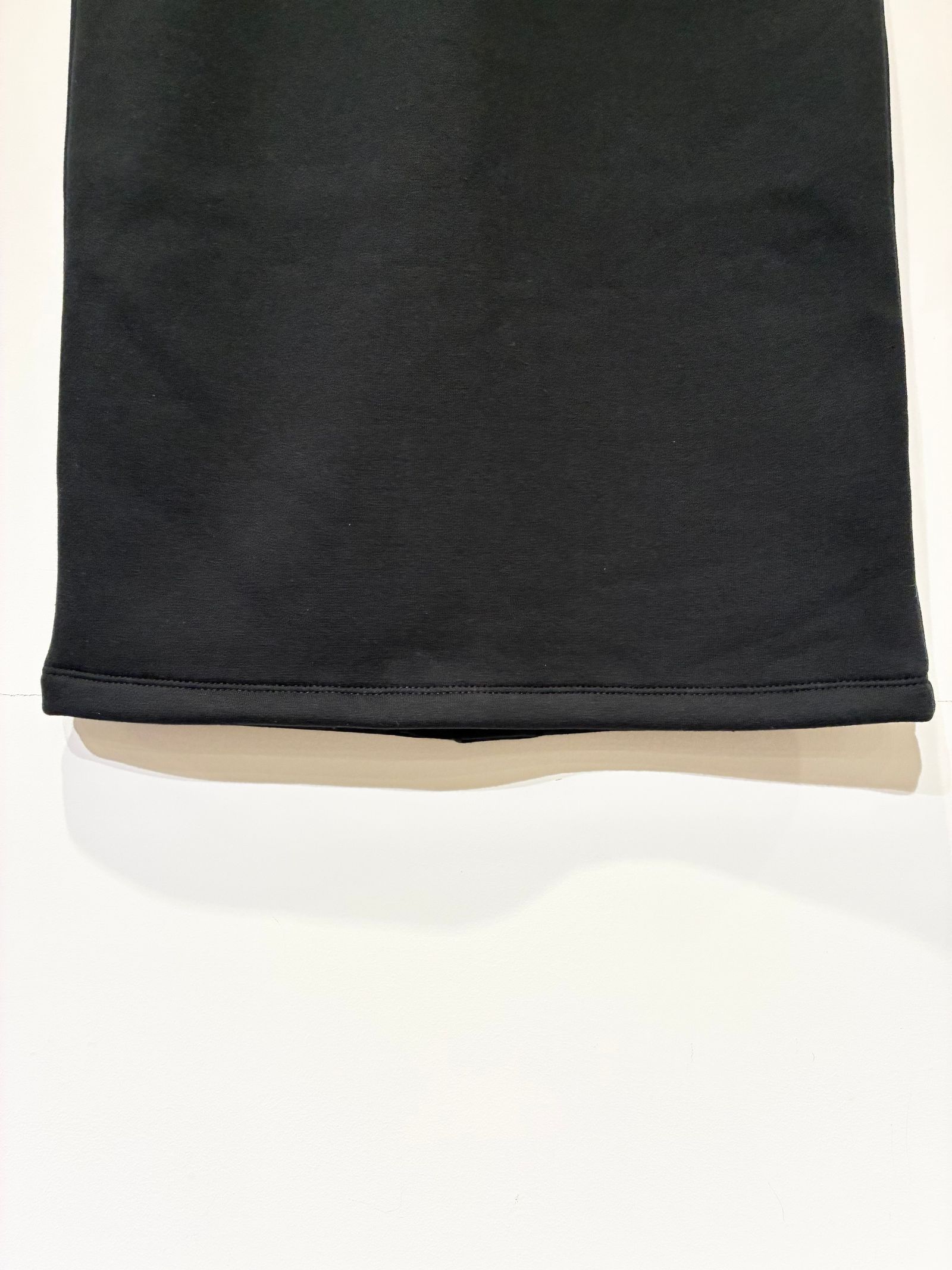 シルキーテリー スカート / 裏起毛タイトスカート / ブラック