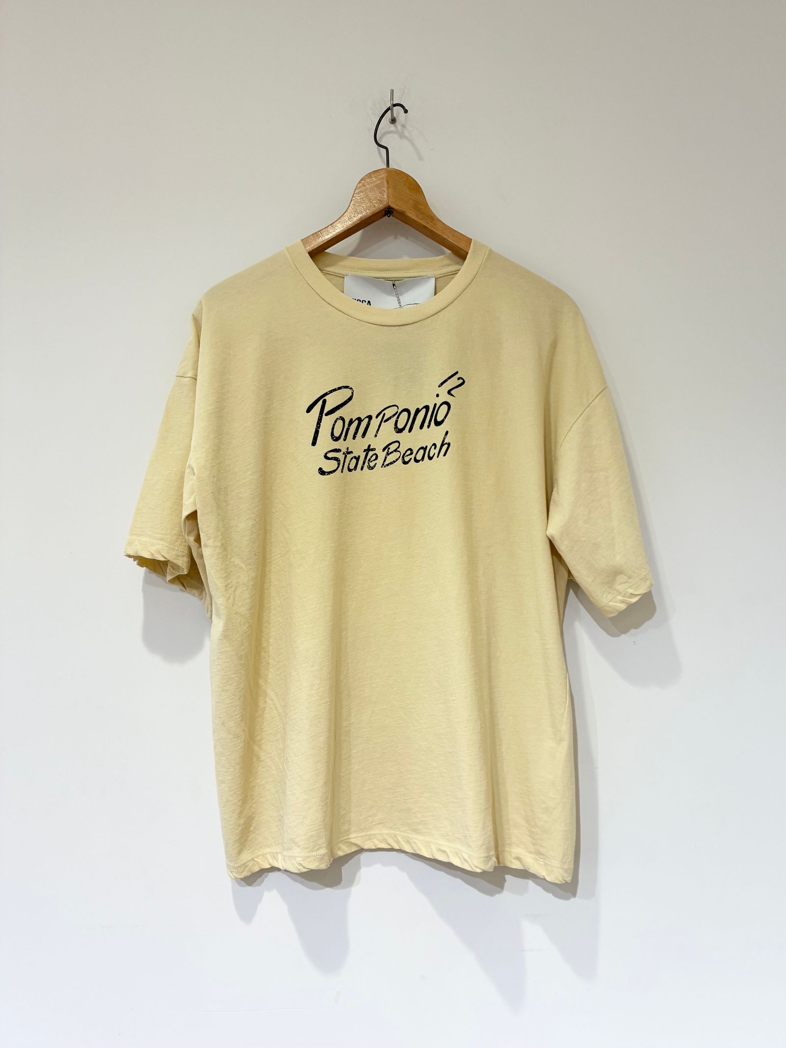 pomponioTシャツ / ロゴTシャツ / イエロー