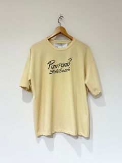 pomponioTシャツ / ロゴTシャツ / イエロー