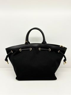 CAMPER / レザーコードキャンバスバッグ / ブラック