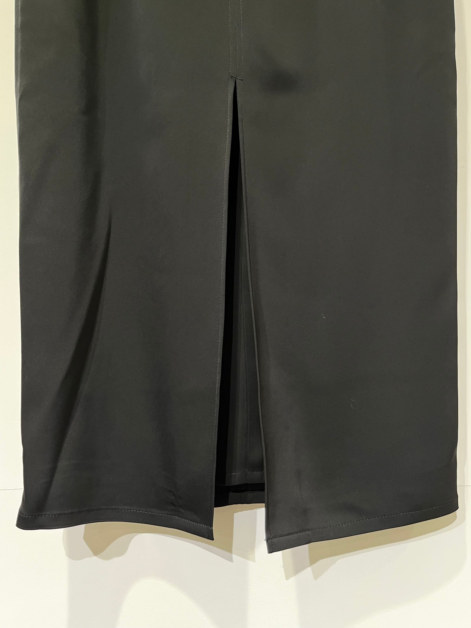 Double Satin Grace Skirt / サテンフロントジップスカート / タイトスカート / ブラック