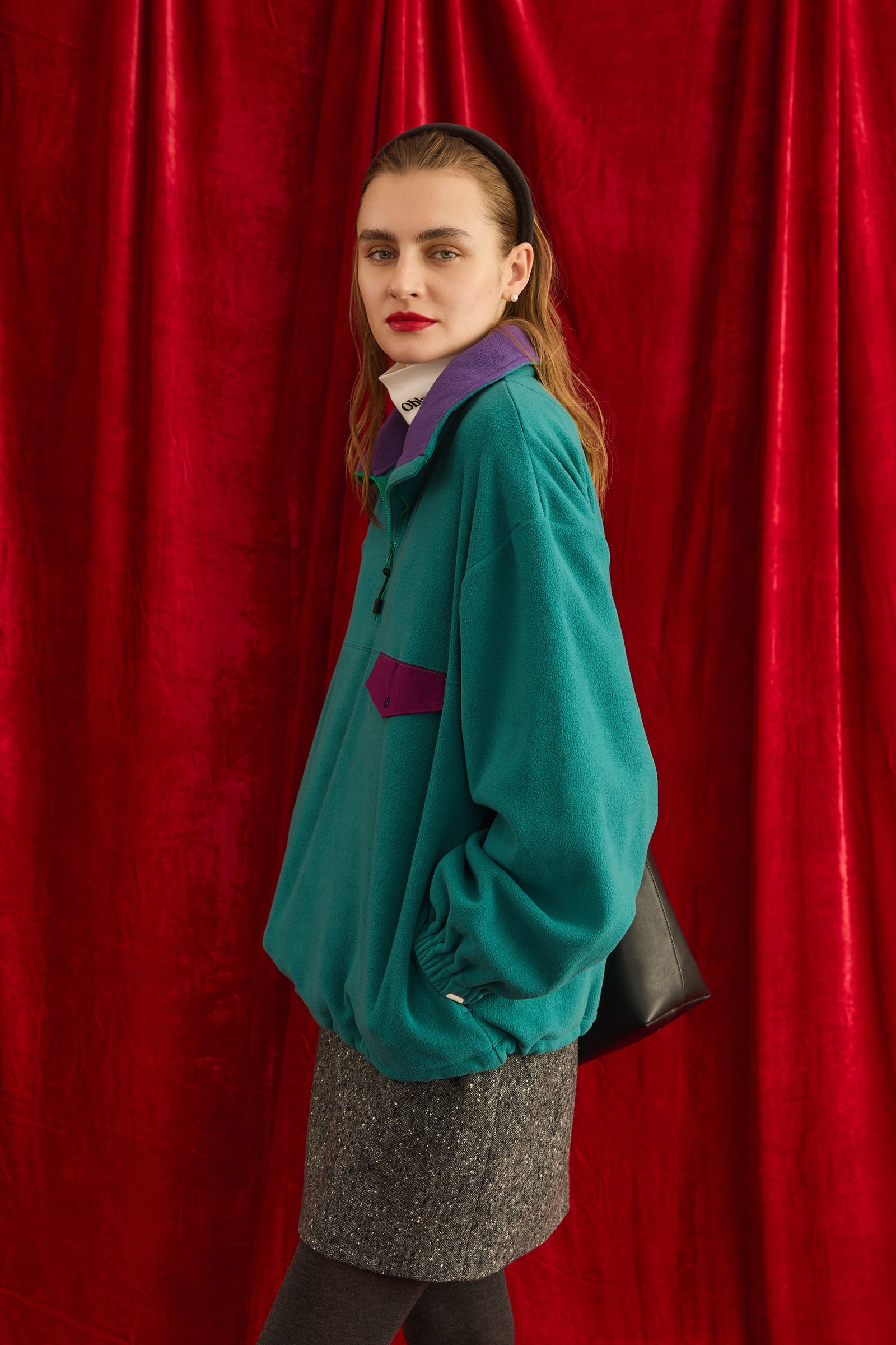 FLEECE TOPS / ハーフジップ / グリーン