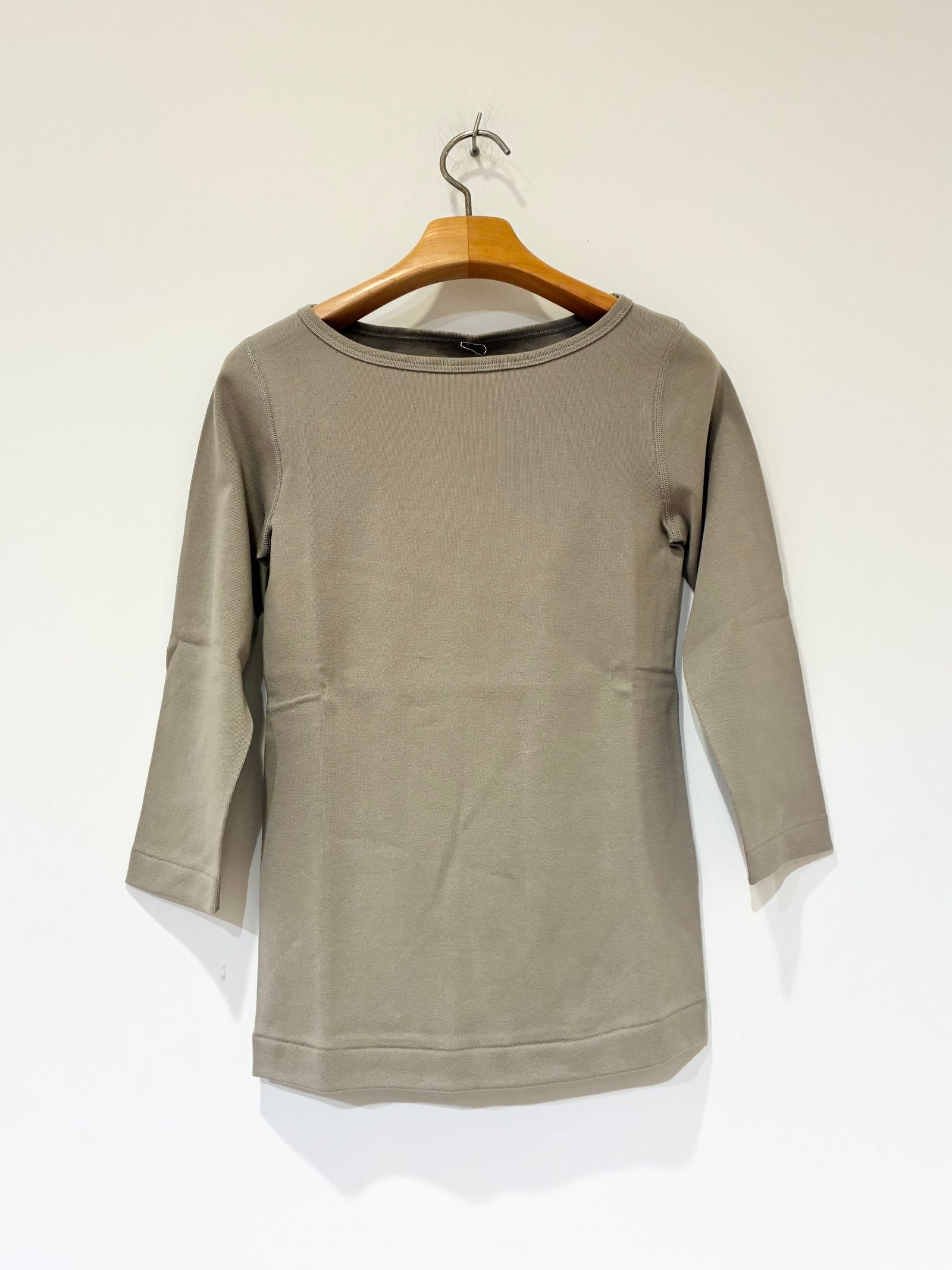 ジンジャー 七分袖 / ボートネックカットソー / ベージュ