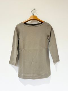 ジンジャー 七分袖 / ボートネックカットソー / ベージュ