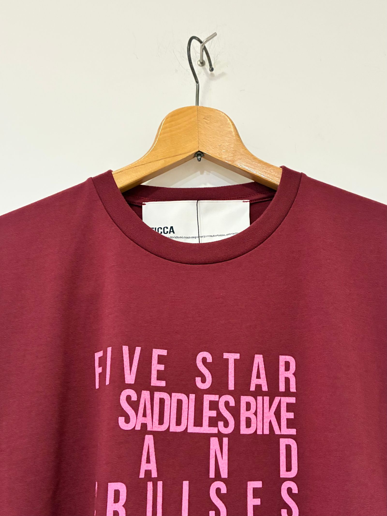 FIVE STARTシャツ / プリントTシャツ / ボルドー