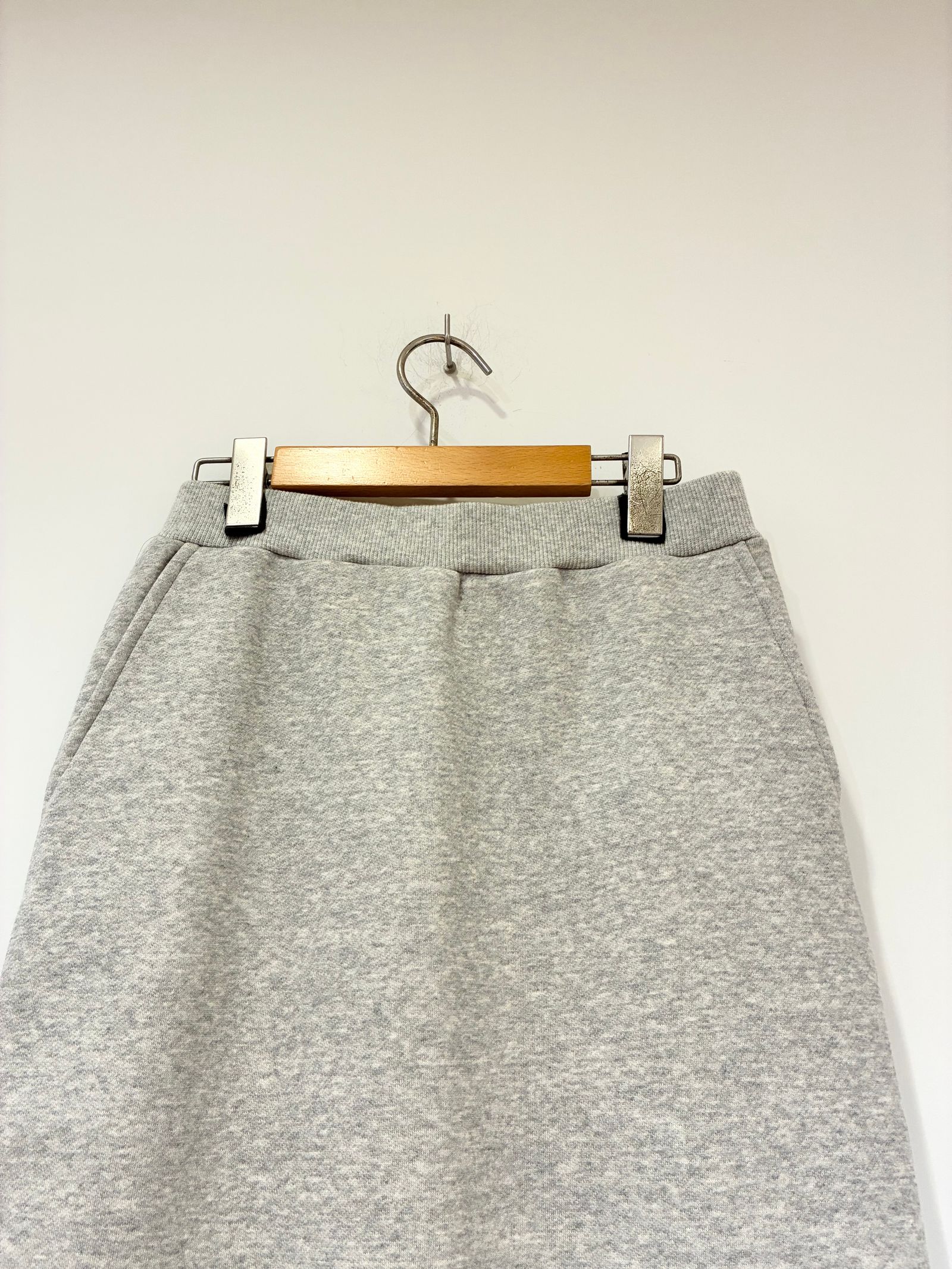 シルキーテリー スカート / 裏起毛タイトスカート / グレー