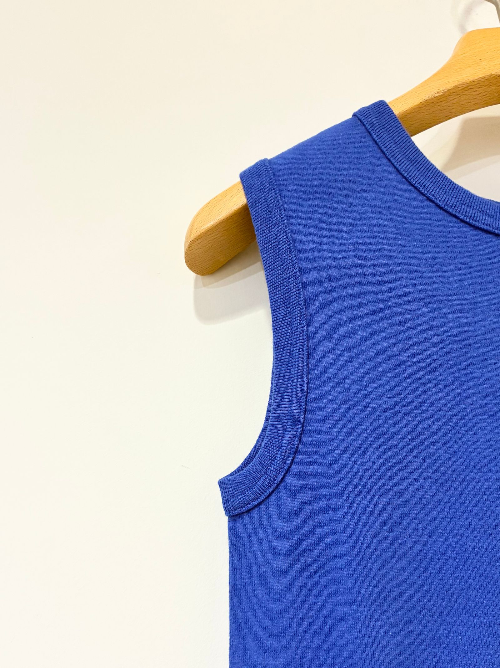 CIRCULAR RIB SLEEVELESS / ノースリーブトップス / タンクトップ / ブルー
