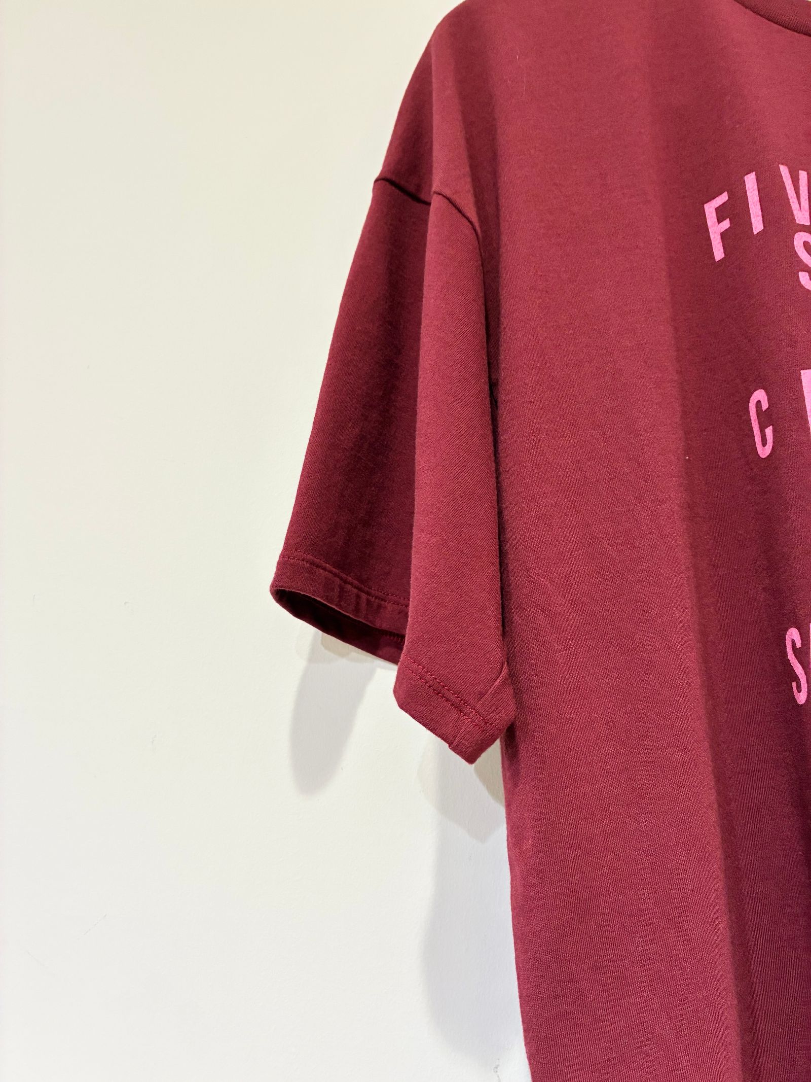 FIVE STARTシャツ / プリントTシャツ / ボルドー