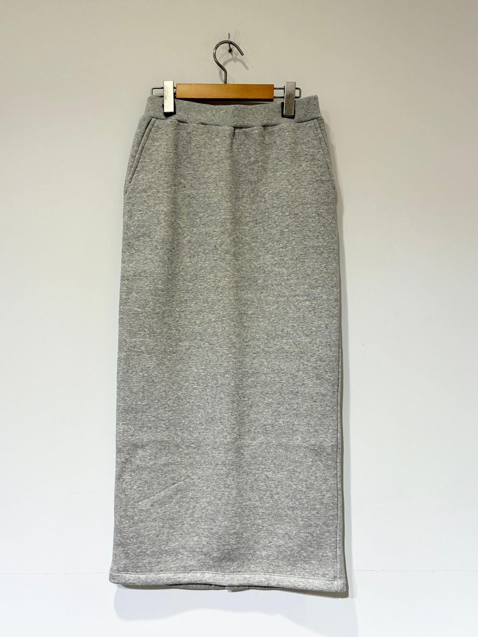シルキーテリー スカート / 裏起毛タイトスカート / グレー