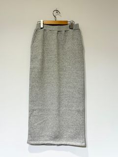 シルキーテリー スカート / 裏起毛タイトスカート / グレー