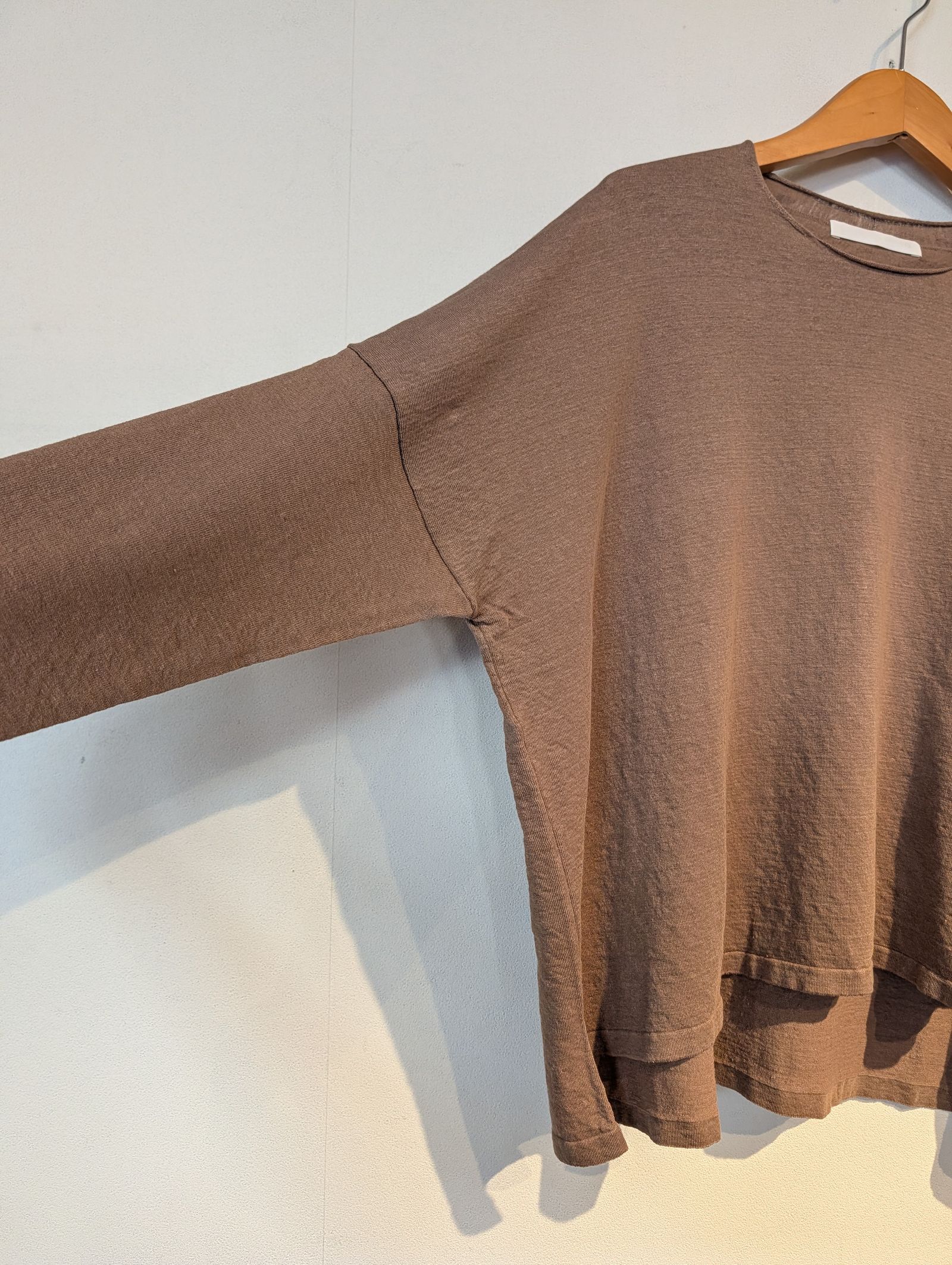 hemp cotton pullover / コットンニット / アンバー