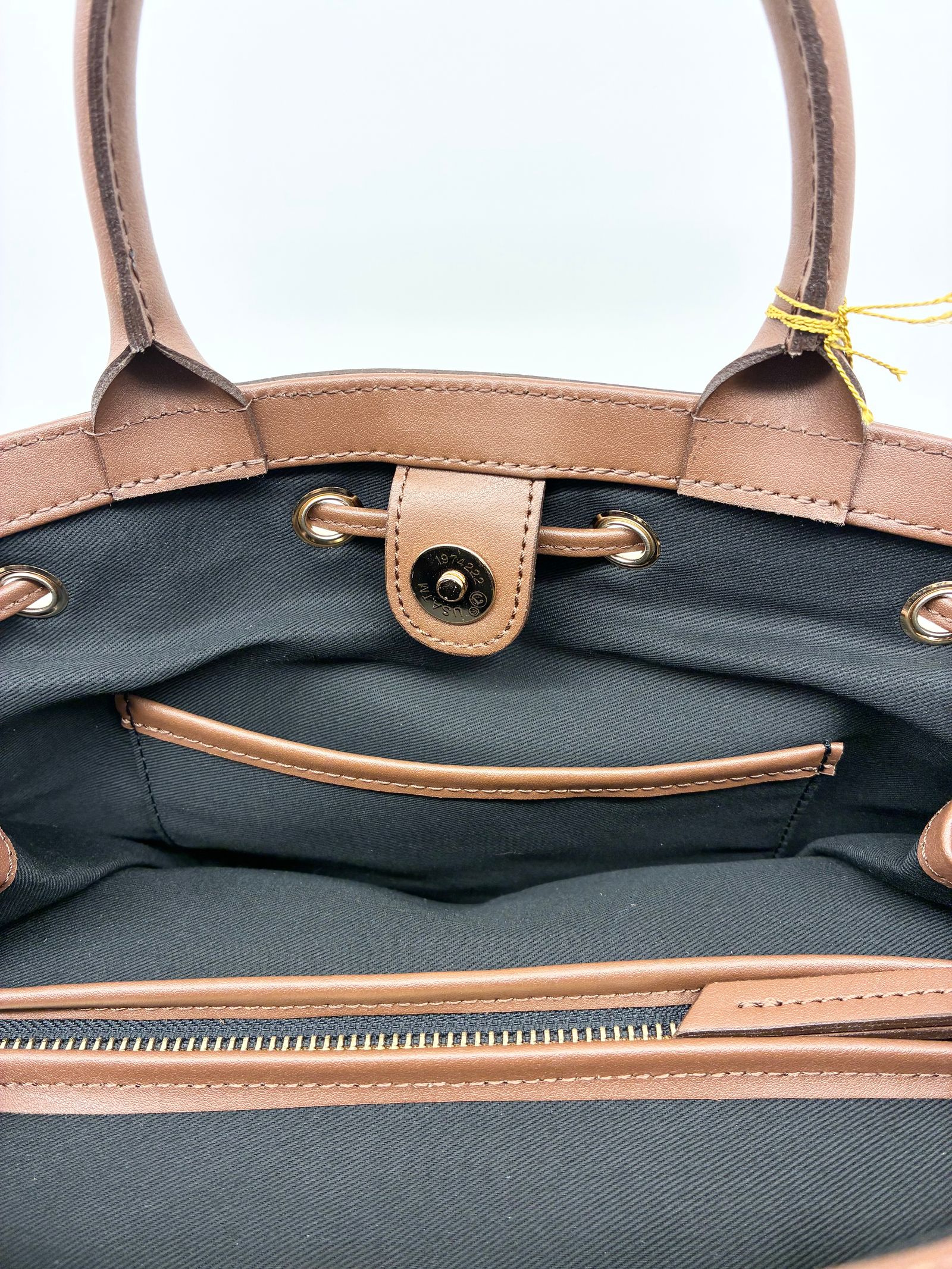 CAMPER / レザーコードキャンバスバッグ / ブラウン