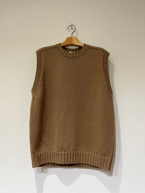 WILLIAM VEST / ニットベスト / コットンニット / ベージュ