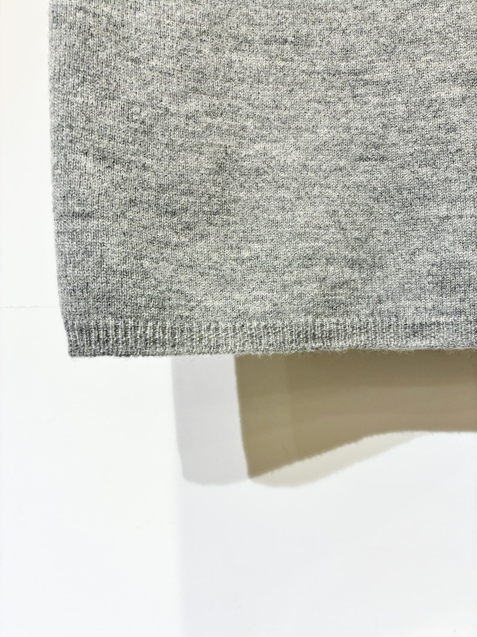 ウールカシミヤ スカート / ニットタイトスカート / グレー