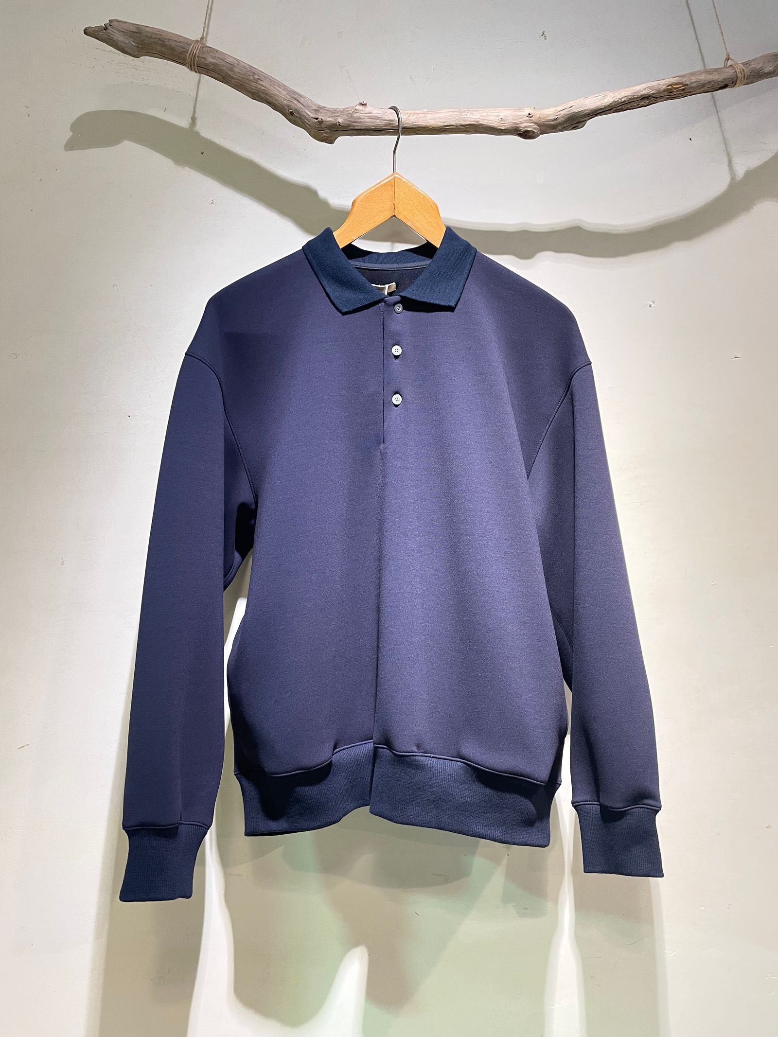 DOUBLE AIR KNIT POLO SHIRTS / ダンボールニットポロシャツ / ネイビー