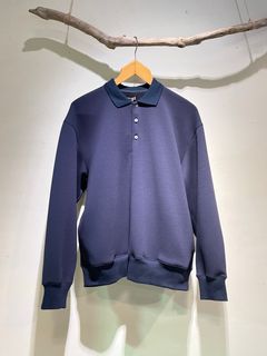 DOUBLE AIR KNIT POLO SHIRTS / ダンボールニットポロシャツ / ネイビー
