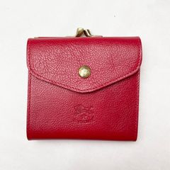 ウォレット/がま口二つ折り財布/レッド