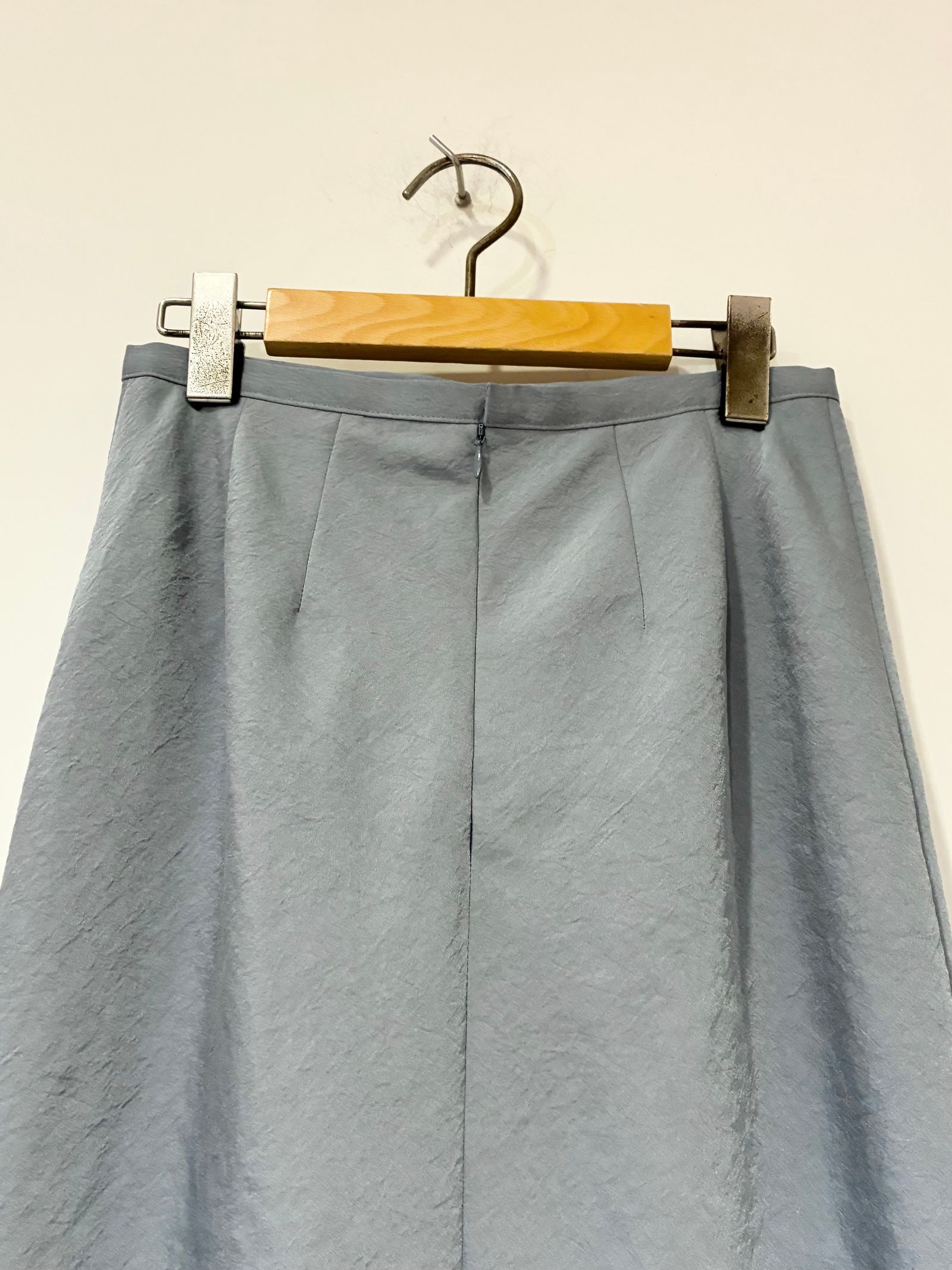 Textured Satin Bias Skirt / マーメイドスカート / ブルー